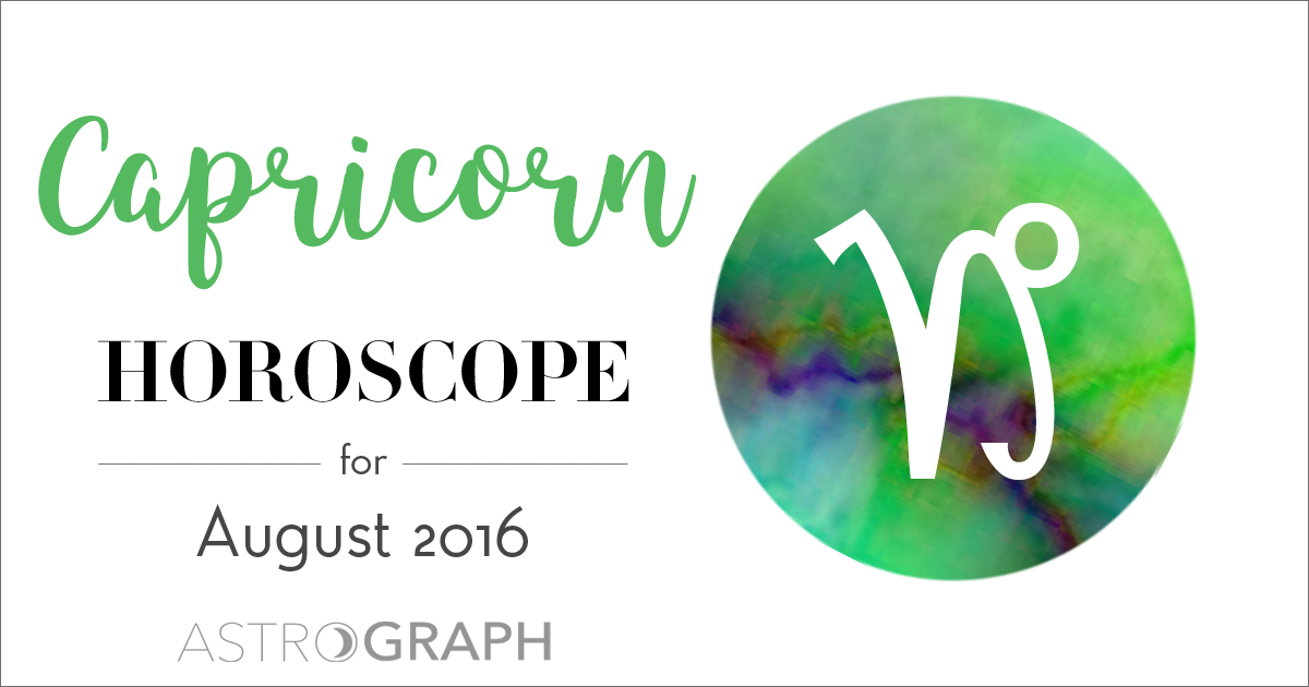 Capricorn Horoscope for August 2016