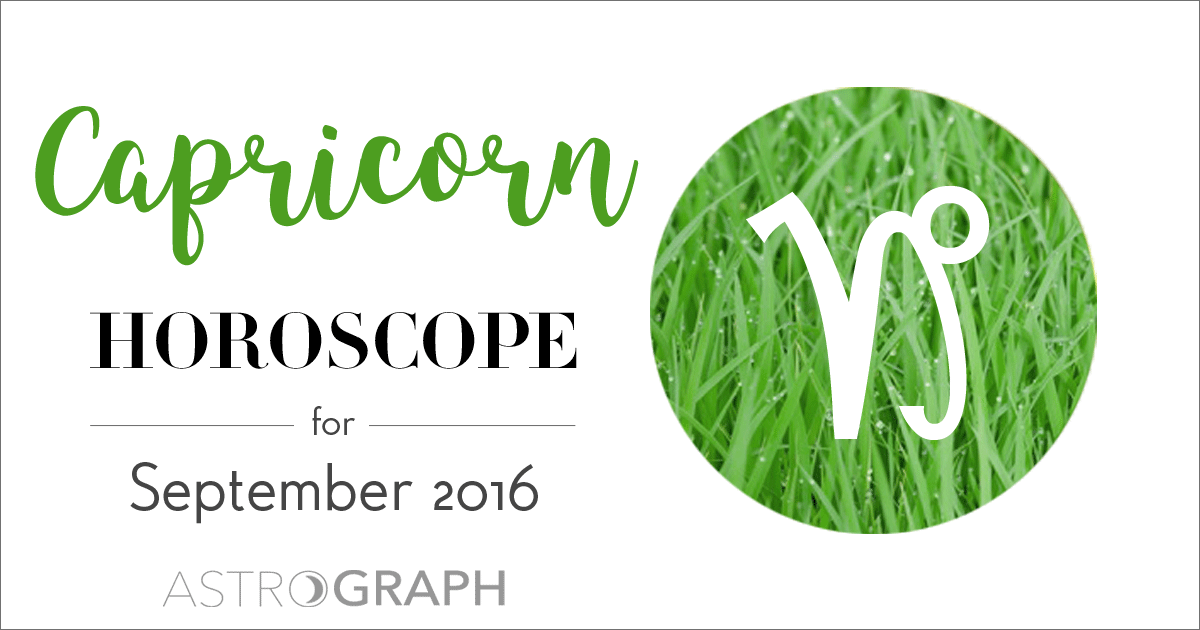 Capricorn Horoscope for September 2016
